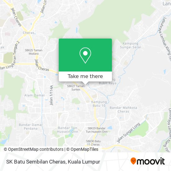 SK Batu Sembilan Cheras map