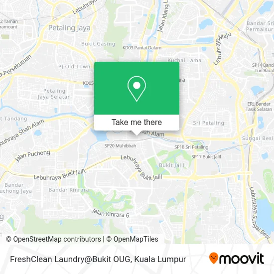 FreshClean Laundry@Bukit OUG map