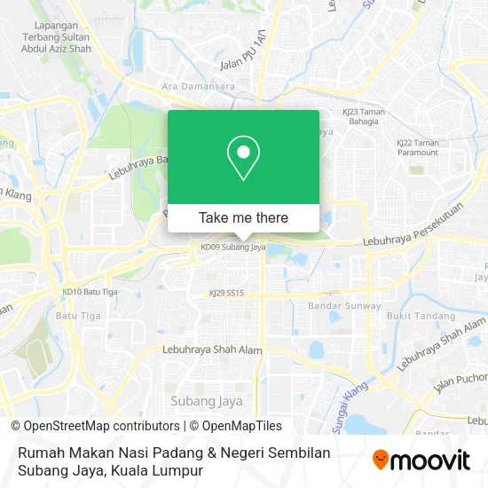 Rumah Makan Nasi Padang & Negeri Sembilan Subang Jaya map