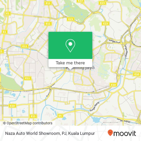 Naza Auto World Showroom, PJ map