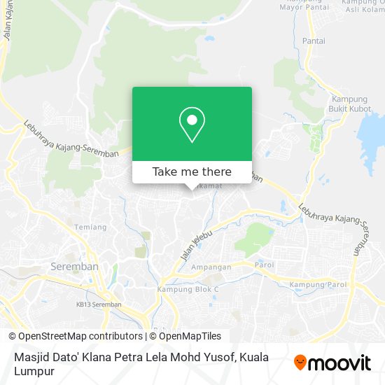 Peta Masjid Dato' Klana Petra Lela Mohd Yusof