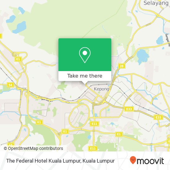 The Federal Hotel Kuala Lumpur map