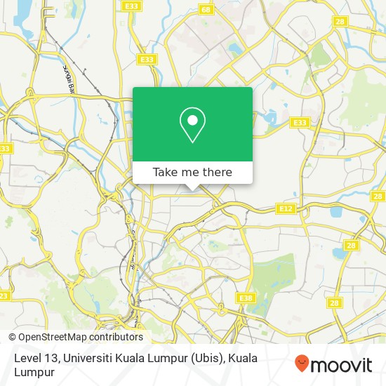 Level 13, Universiti Kuala Lumpur (Ubis) map