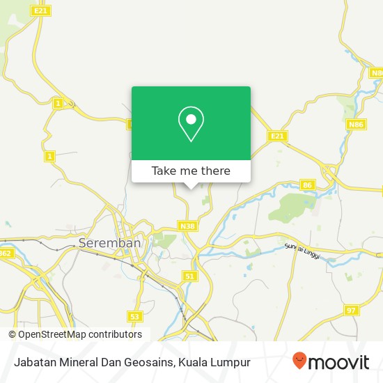 Jabatan Mineral Dan Geosains map