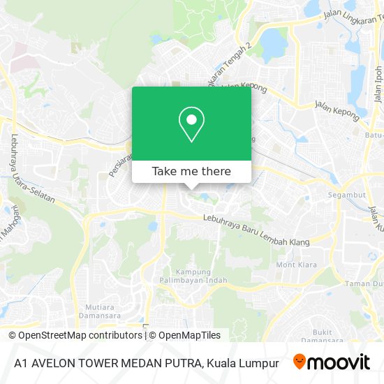 A1 AVELON TOWER MEDAN PUTRA map