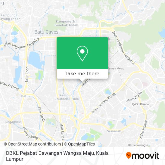 DBKL Pejabat Cawangan Wangsa Maju map