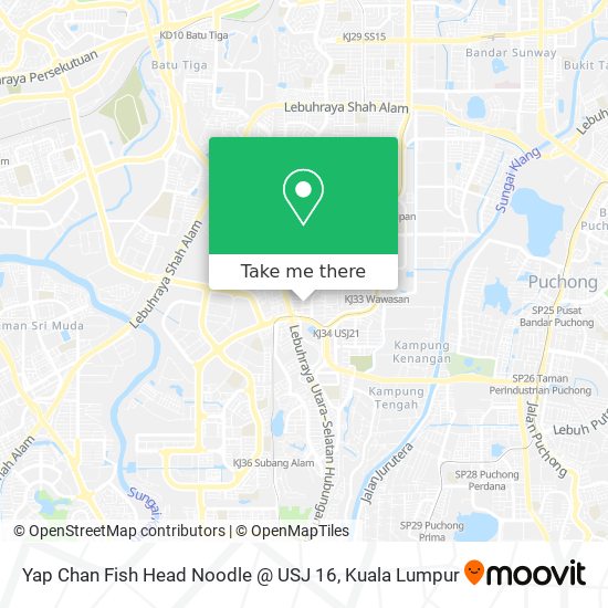 Yap Chan Fish Head Noodle @ USJ 16 map