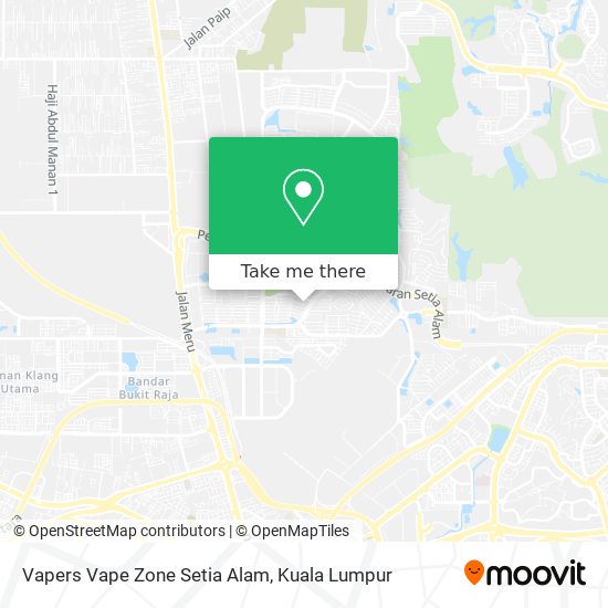 Vapers Vape Zone Setia Alam map