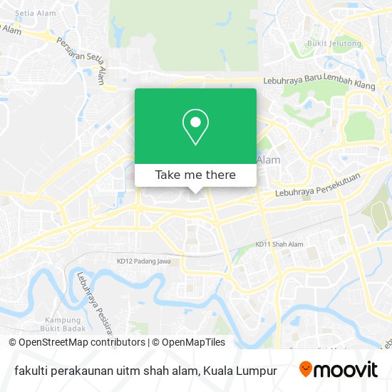 fakulti perakaunan uitm shah alam map