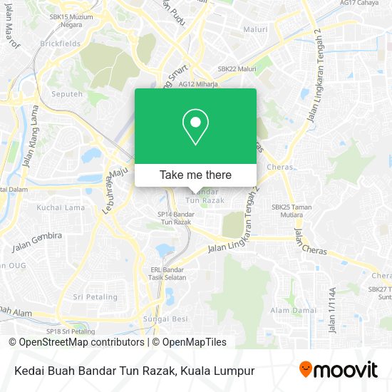 Kedai Buah Bandar Tun Razak map