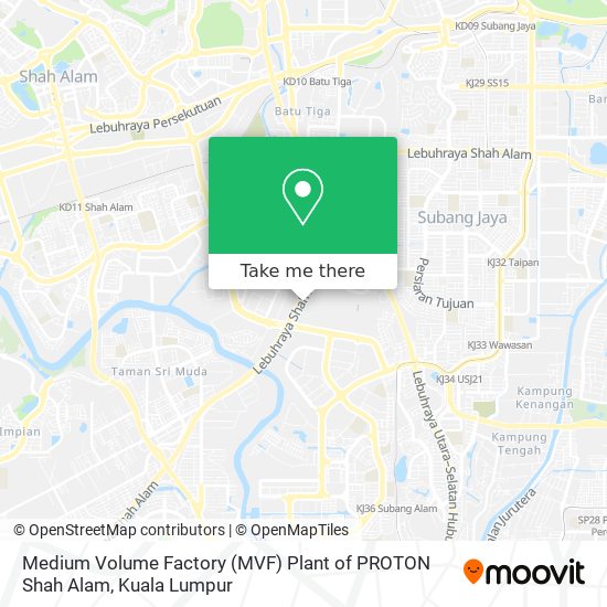 Medium Volume Factory (MVF) Plant of PROTON Shah Alam map