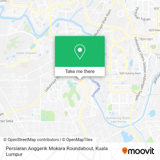 Persiaran Anggerik Mokara Roundabout map