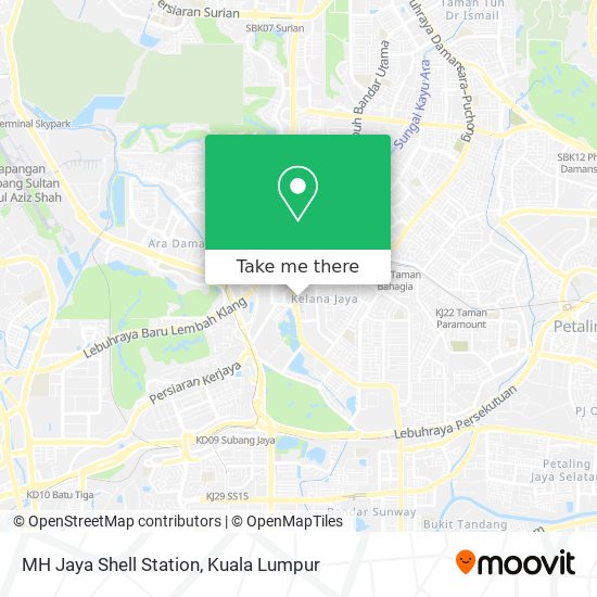 MH Jaya Shell Station map