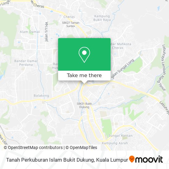 Tanah Perkuburan Islam Bukit Dukung map