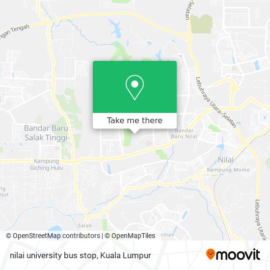 nilai university bus stop map