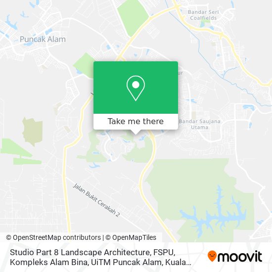 Studio Part 8 Landscape Architecture, FSPU, Kompleks Alam Bina, UiTM Puncak Alam map