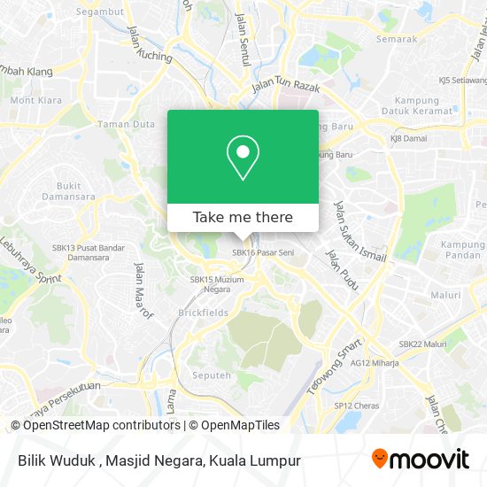 Bilik Wuduk , Masjid Negara map