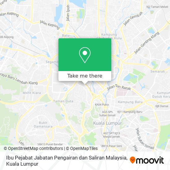 Ibu Pejabat Jabatan Pengairan dan Saliran Malaysia map