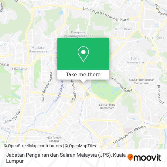 Jabatan Pengairan dan Saliran Malaysia (JPS) map