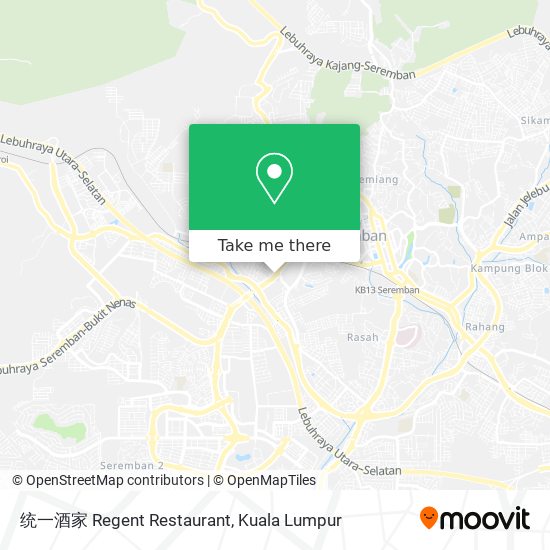 统一酒家 Regent Restaurant map