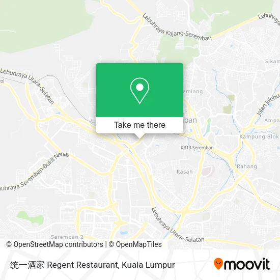 Peta 统一酒家 Regent Restaurant