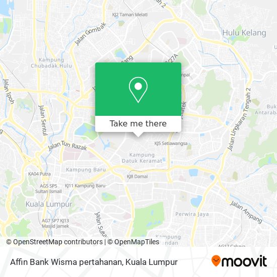 Affin Bank Wisma pertahanan map