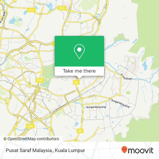 Peta Pusat Saraf Malaysia.