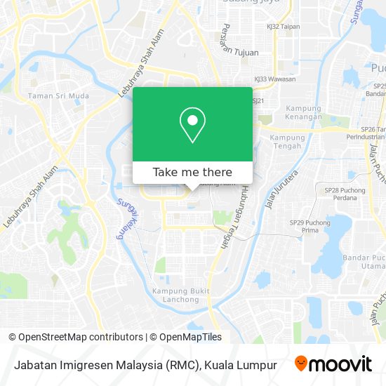 Jabatan Imigresen Malaysia (RMC) map