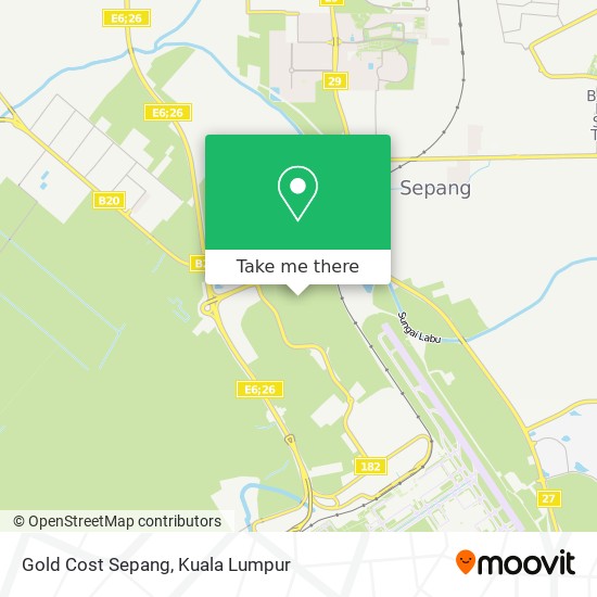 Gold Cost Sepang map