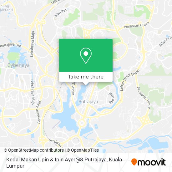 Kedai Makan Upin & Ipin Ayer@8 Putrajaya map