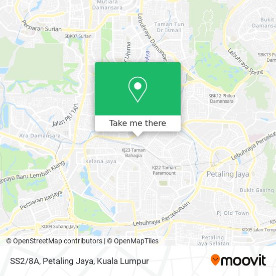 SS2/8A, Petaling Jaya map