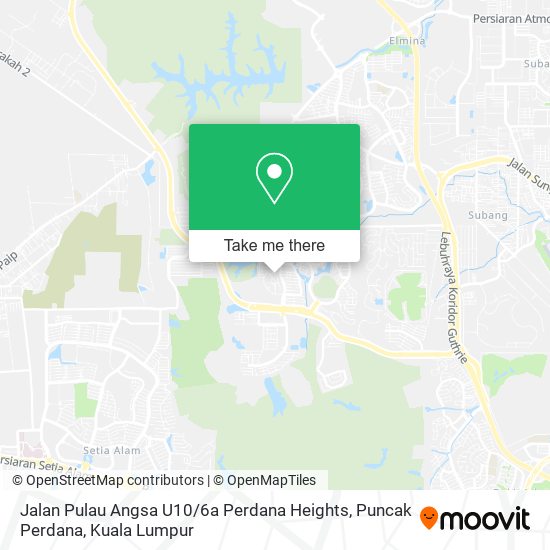 Jalan Pulau Angsa U10 / 6a Perdana Heights, Puncak Perdana map