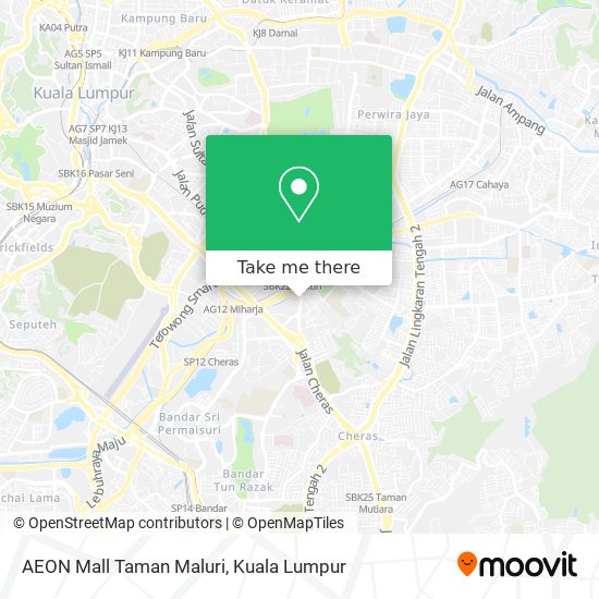 AEON Mall Taman Maluri map