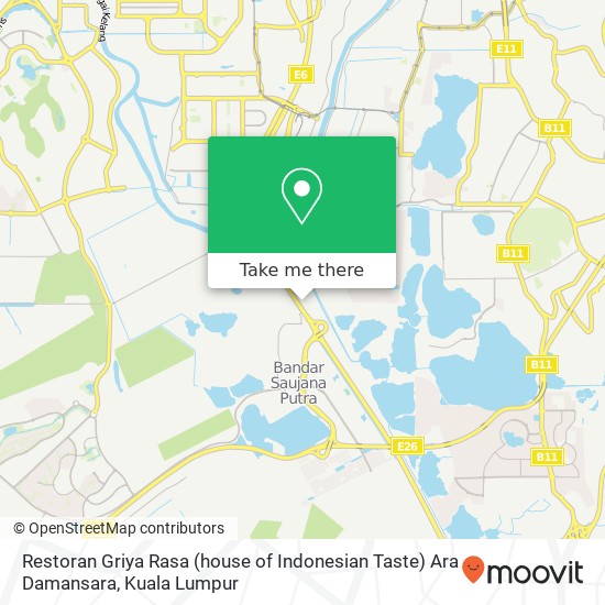 Restoran Griya Rasa (house of Indonesian Taste) Ara Damansara map