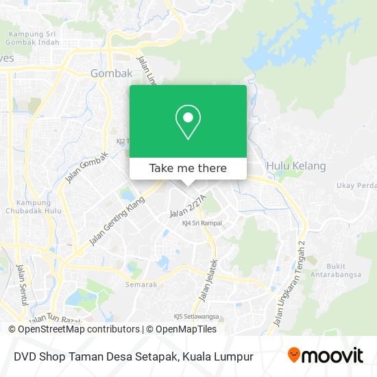 DVD Shop Taman Desa Setapak map