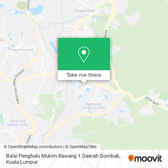 Peta Balai Penghulu Mukim Rawang 1 Daerah Gombak