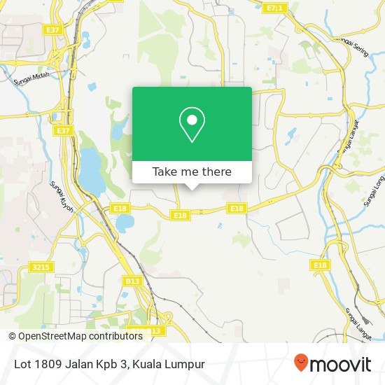 Lot 1809 Jalan Kpb 3 map