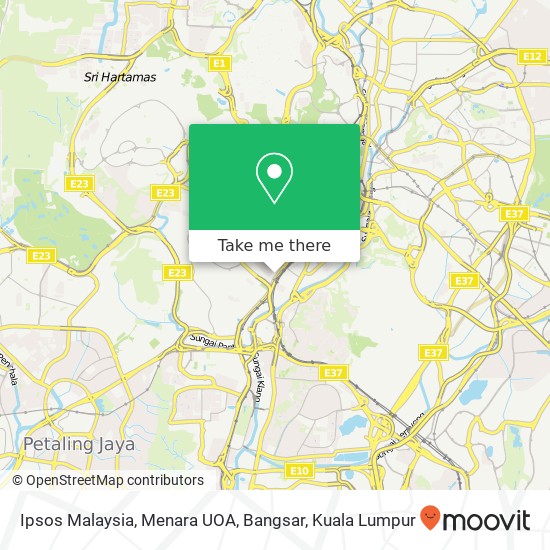 Ipsos Malaysia, Menara UOA, Bangsar map