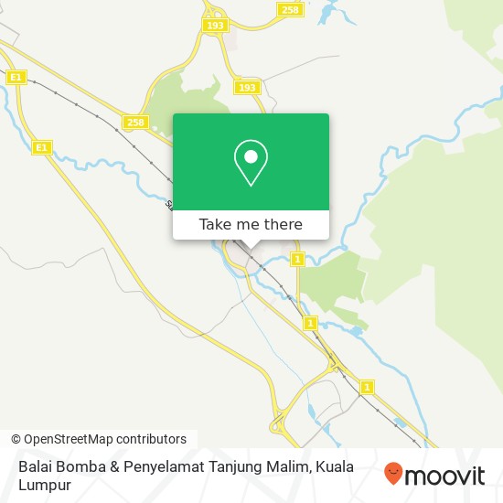 Peta Balai Bomba & Penyelamat Tanjung Malim