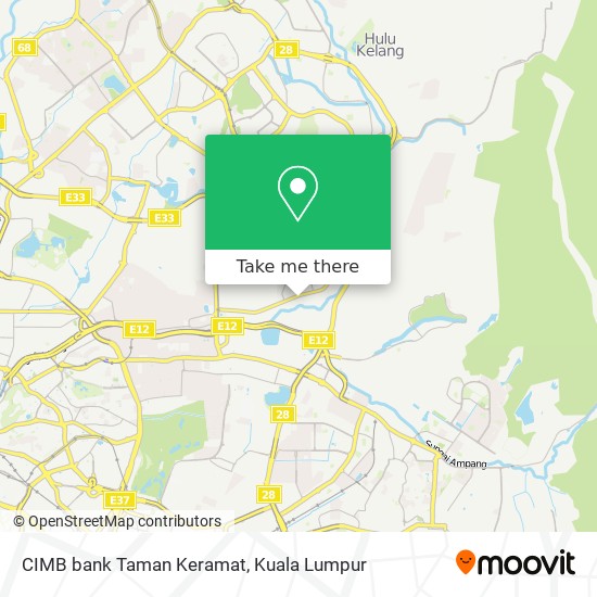 Peta CIMB bank Taman Keramat