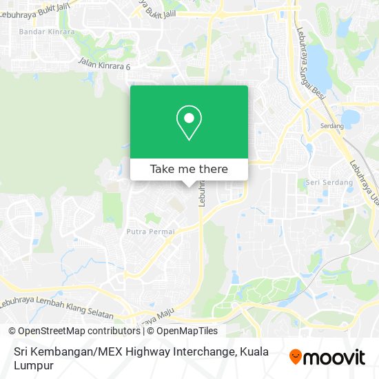 Sri Kembangan / MEX Highway Interchange map