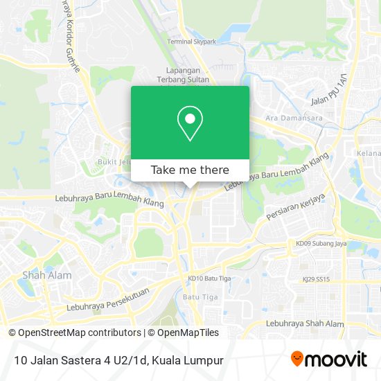10 Jalan Sastera 4 U2/1d map