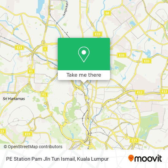 PE Station Pam Jln Tun Ismail map