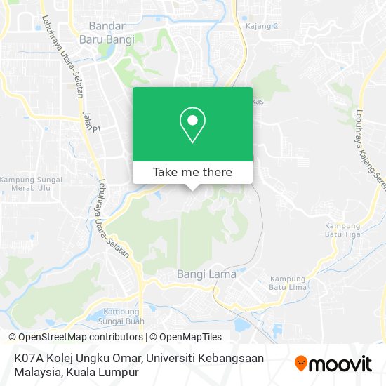 K07A Kolej Ungku Omar,  Universiti Kebangsaan Malaysia map