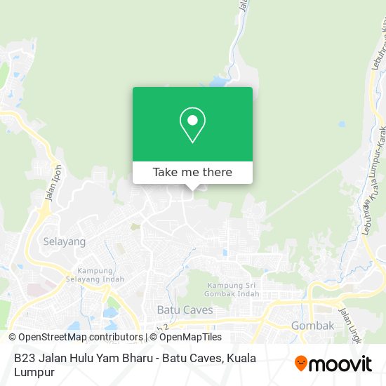 B23 Jalan Hulu Yam Bharu - Batu Caves map