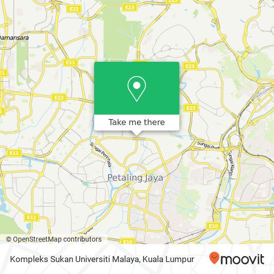 Peta Kompleks Sukan Universiti Malaya