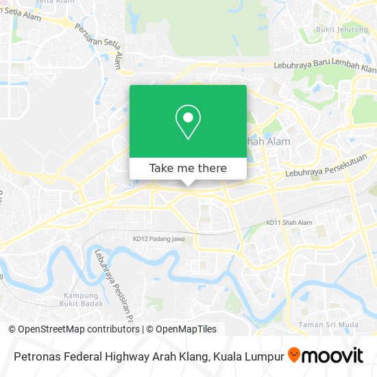 Peta Petronas Federal Highway Arah Klang