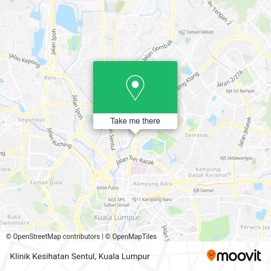 Peta Klinik Kesihatan Sentul