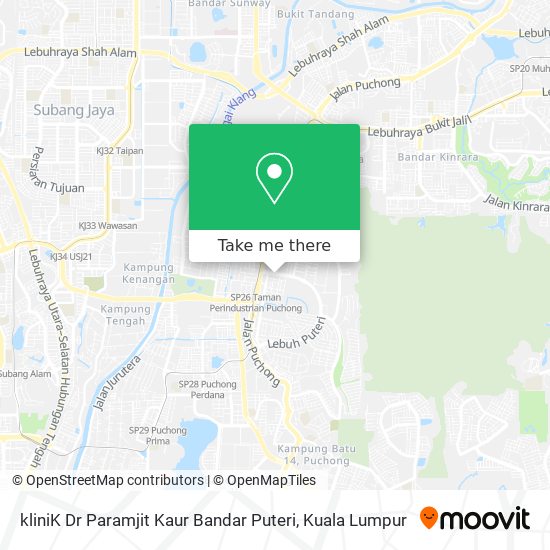 kliniK Dr Paramjit Kaur Bandar Puteri map