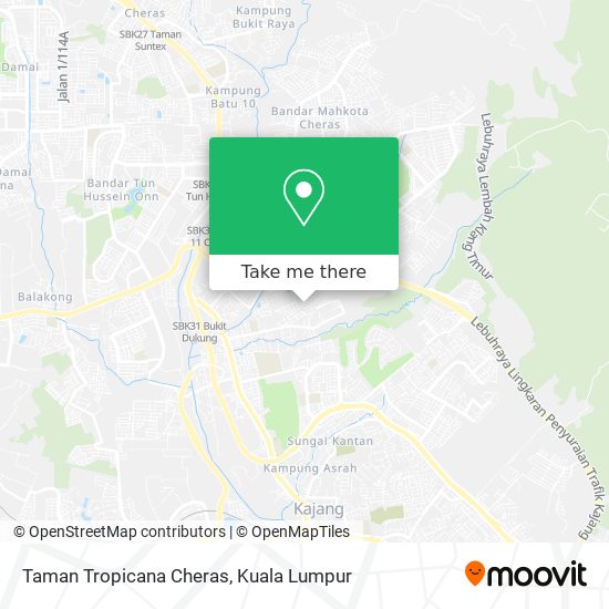 Taman Tropicana Cheras map